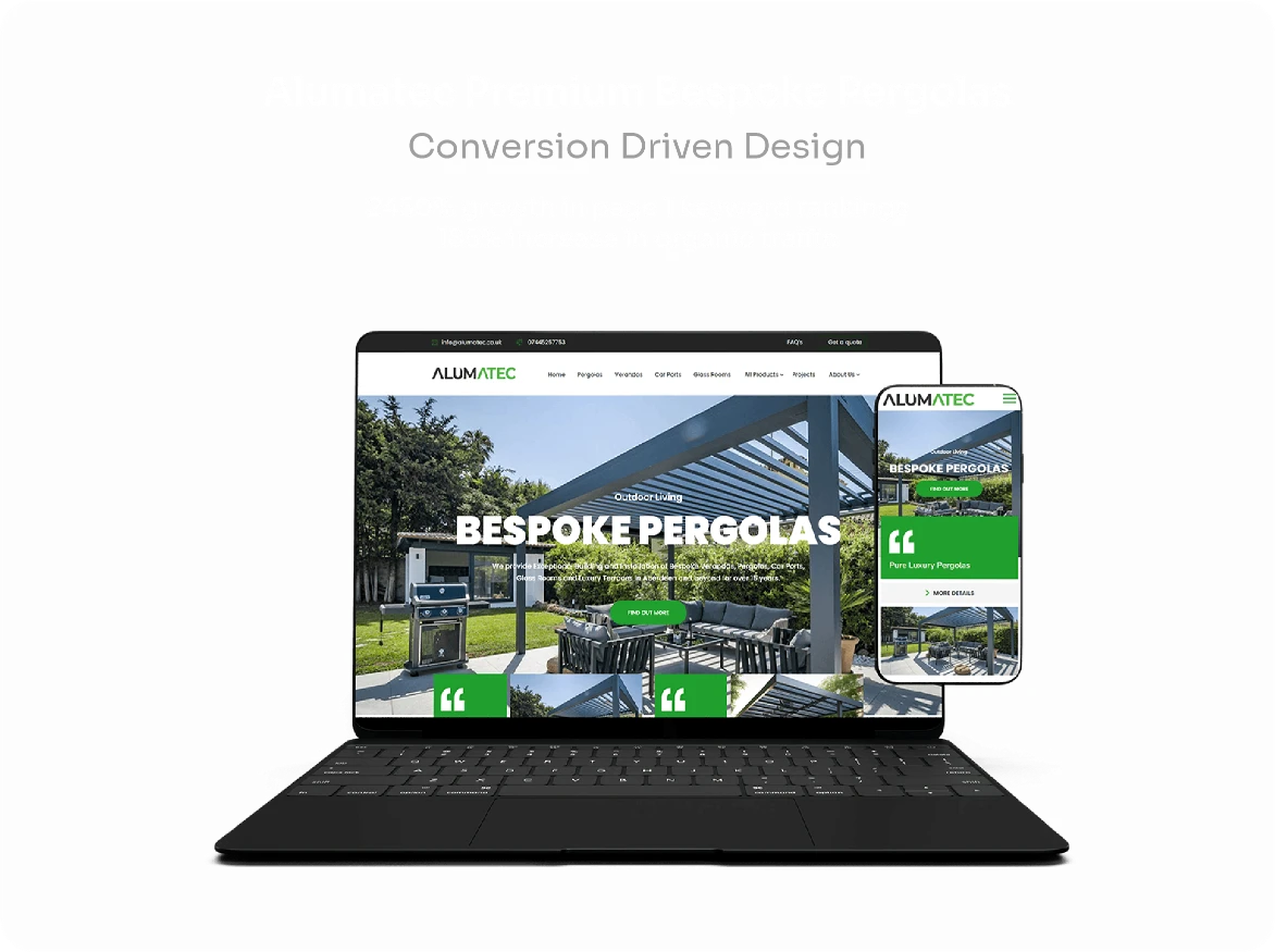 Alumatec Pergola Website Design Agency Scotland Clueflow