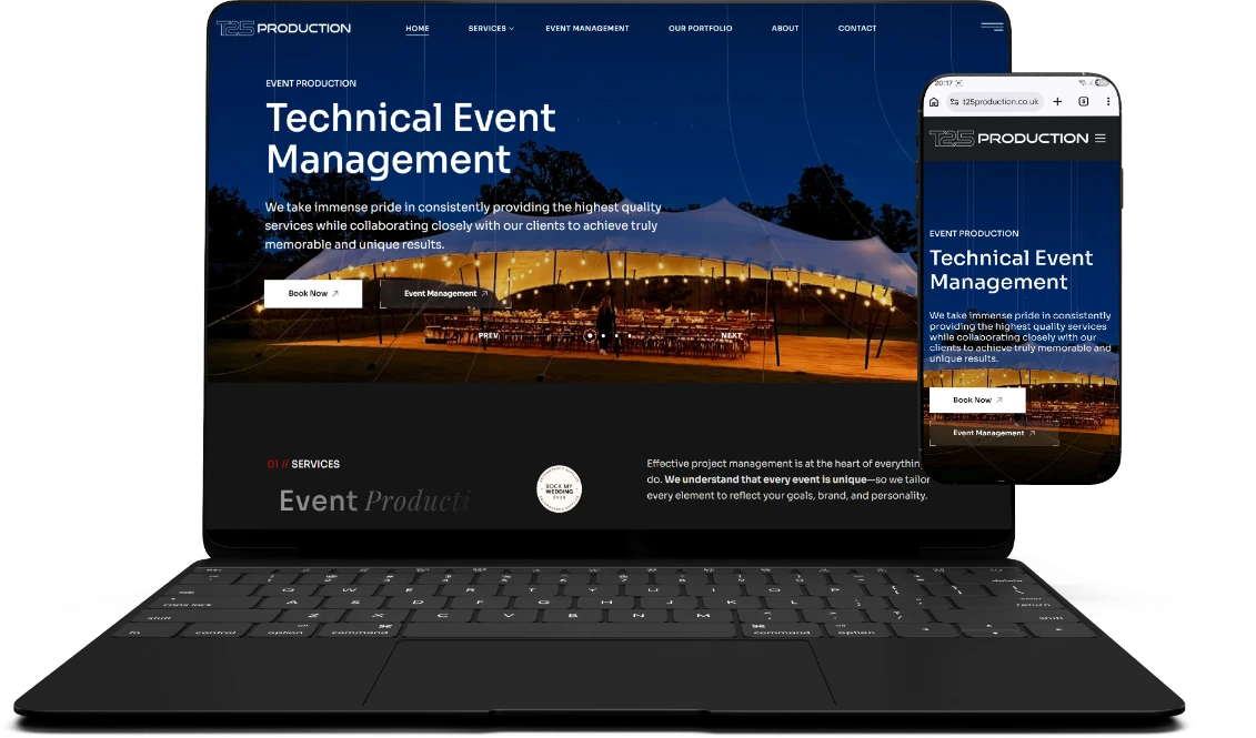 T25 Prodcution Website Design and Branding Agency Ipswich Clueflow
